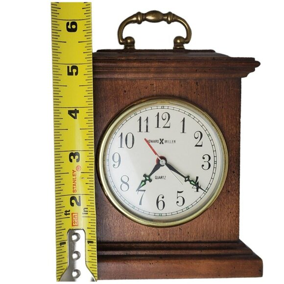 Vintage Howard Miller Mantel Clock Quartz 612-350 Wood Battery Alarm READ Parts - Picture 9 of 16